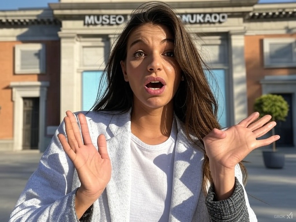 Ana Guerra en un museo