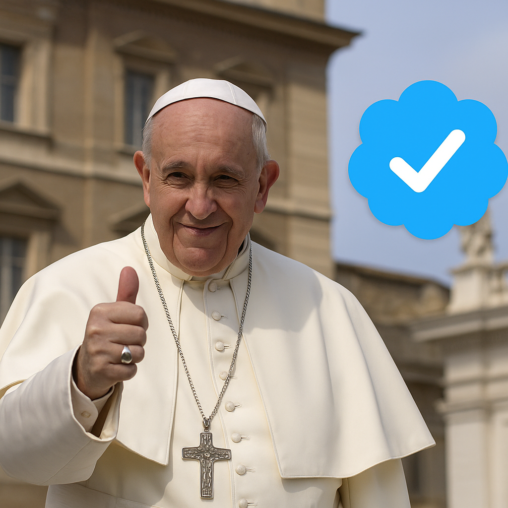 El papa y el tick azul