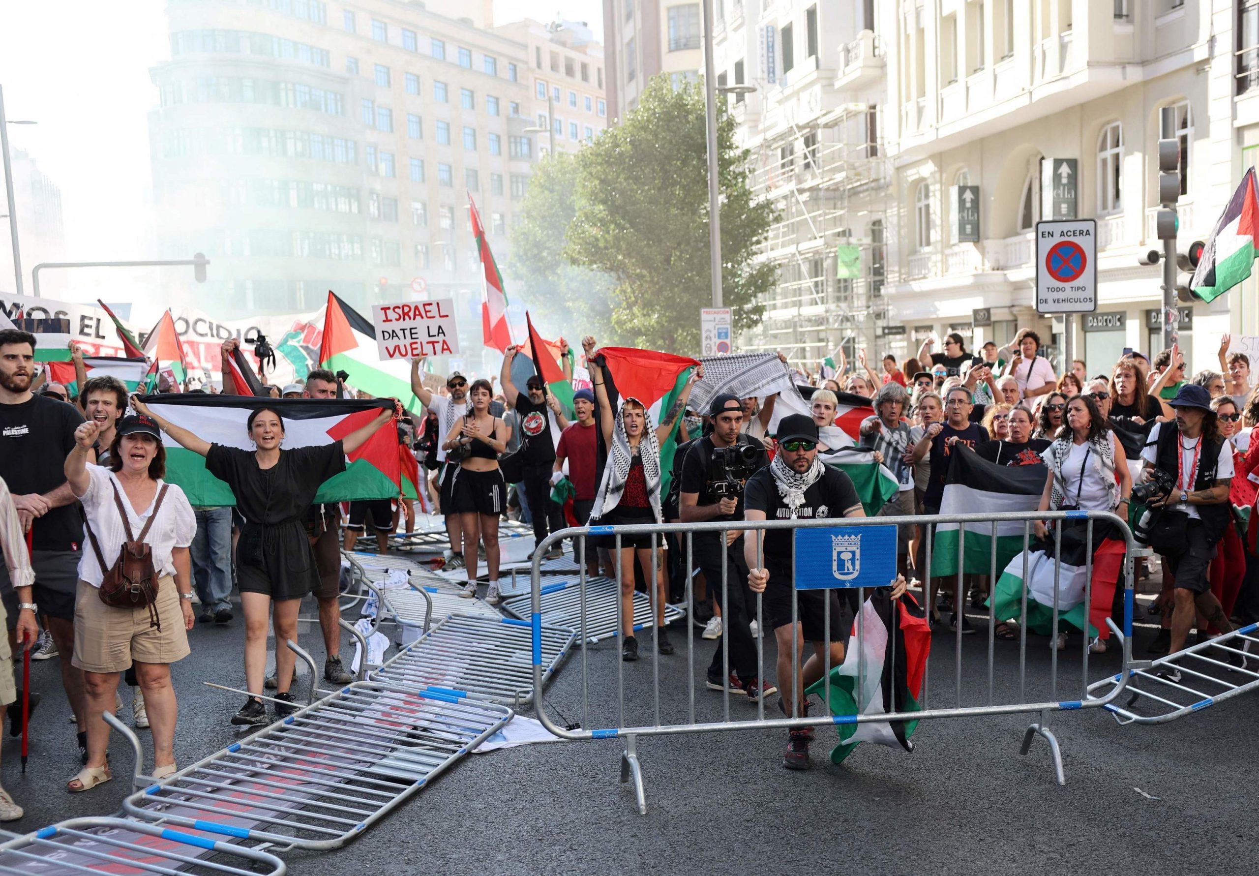 Protestas en la vuelta