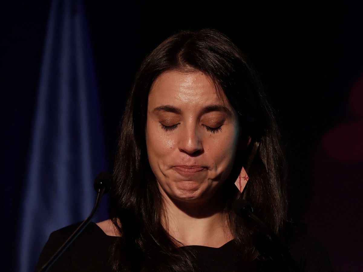 Irene Montero llorando