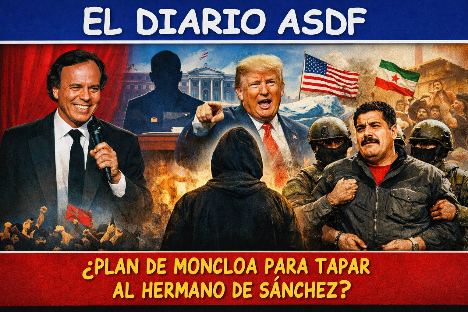 Lo de Julio Iglesias, las protestas en Irán, las amenazas de Trump a Groenlandia y la captura de Maduro han sido orquestadas por Moncloa para que no se hable del hermano de Sánchez