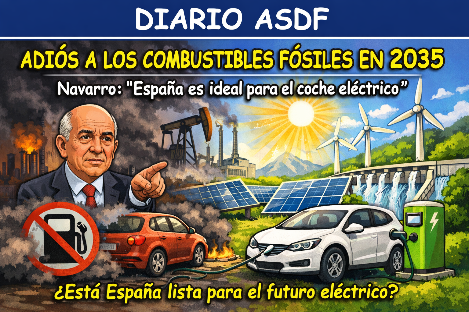 El sol contra la gasolina: Pere Navarro quiere jubilar los combustibles fósiles y España se mira al espejo energético