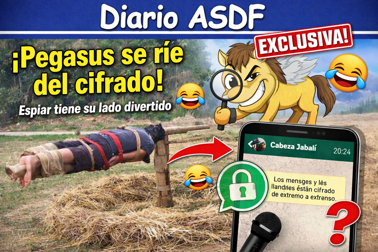 El espionaje se hace viral: un hilo de X demuestra que Pegasus también sabe contar chistes