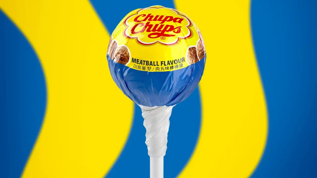 Chupa Chups con sabor a albóndiga de Ikea: la piruleta que desafía las leyes de la gastronomía y la cordura humana