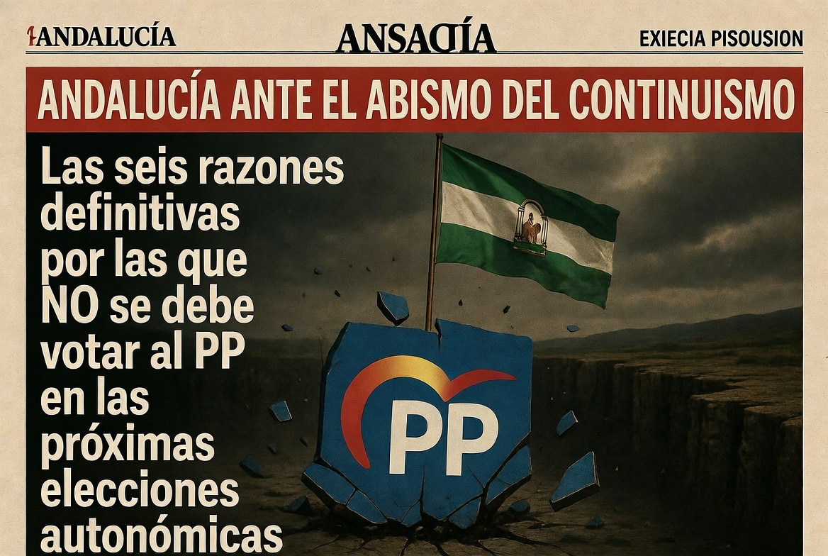 Andalucía ante el abismo del continuismo: las seis razones definitivas por las que NO se debe votar al PP en las próximas elecciones autonómicas