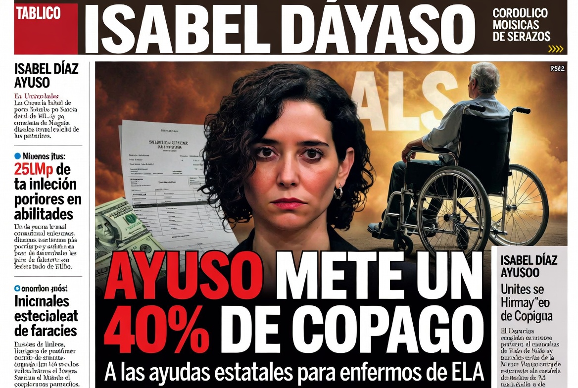 Ayuso mete un 40% de copago a las ayudas estatales para enfermos de ELA